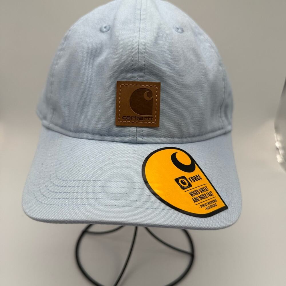 Carhartt Sky Blue Baseball Cap, Hook and eye Closure. New with Tags